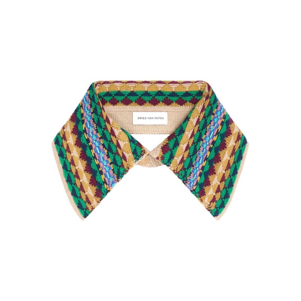 Dries Van Noten Women Jacquard Wool Collar